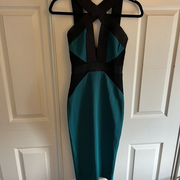 Revolve x Michael Costello Elaine midi dress in teal - Picture 6 of 7